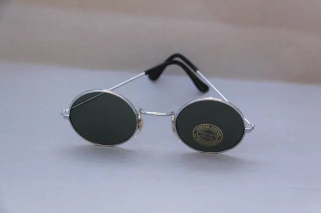 Sonnenbrille Rund Gläser Grau 4,4 Cm,  Rahmen Silberfarben Aus Metall