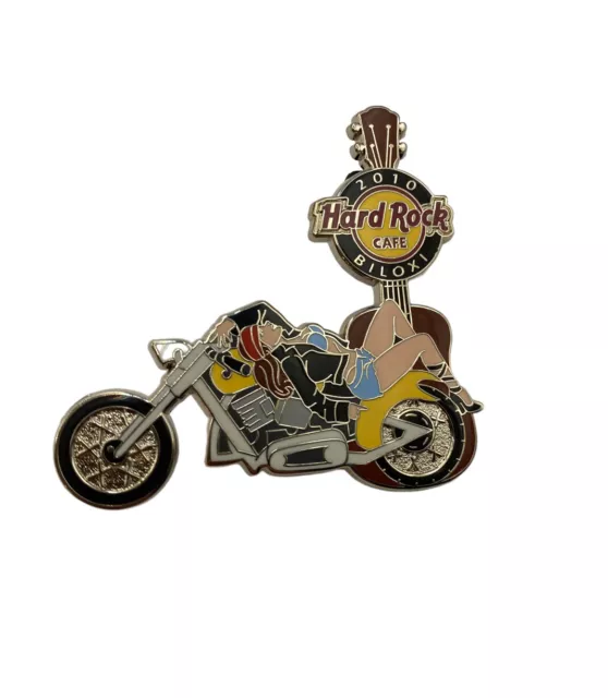 Hard Rock Cafe Hot Biker Chick Motorcycle Bandana Biloxi Mississippi Hat Pin ‘10