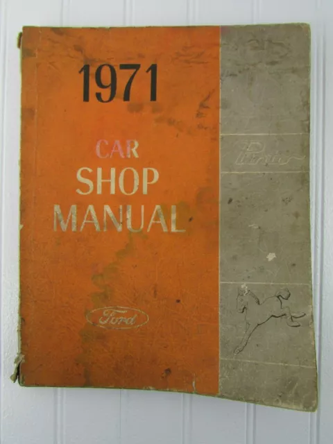 1971 Ford Pinto Car Shop Manual Book