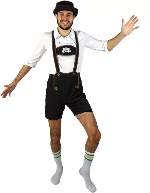 BODYSOCKS Adults Male Lederhosen Bavarian Fancy Dress Costume Mens
