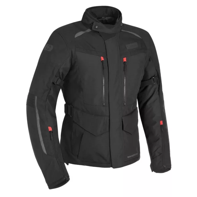 Oxford Continental Advanced Waterproof Motorcycle Motorbike Jacket - Tech Black