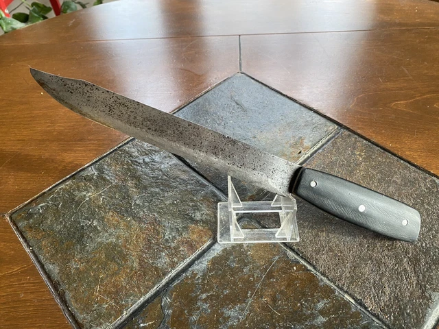 Antique Large Primitive Butcher Knife Hand Forged 12”