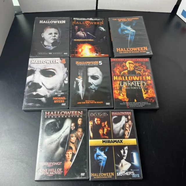 Halloween  DVD Lot of 8 Michael Myers Jamie Lee Curtis