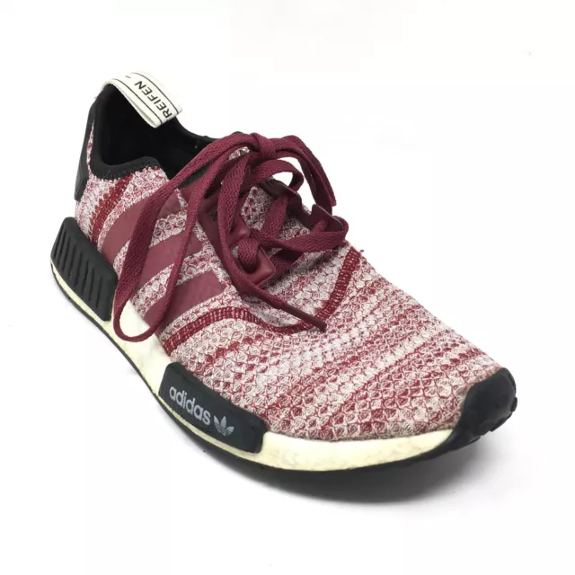 Men's Adidas NMD R1 Primeknit Running Shoes Sneakers Size 7 US/40 EU Burgundy