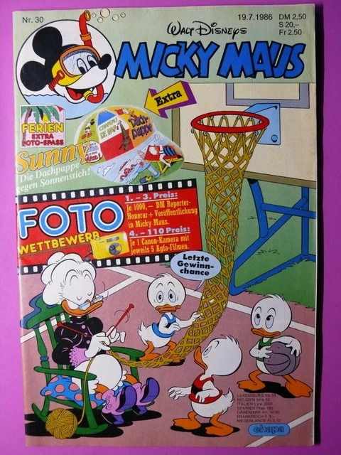 Micky Maus Walt Disneys Nr.: 30 / 19.7.1986 Jahre Comicheft