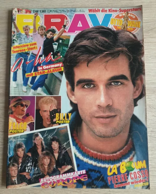 Bravo 47/1986-Pierre Cosso - a-ha - Iron Maiden - Europe - Den Harrow - Komplett