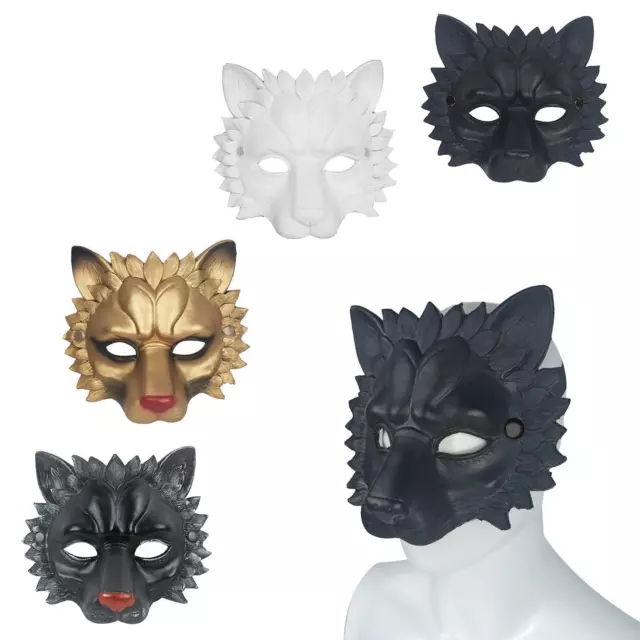 Lion Mask Half Face Decorative Accessory Durable Creative Realistic Supply PU