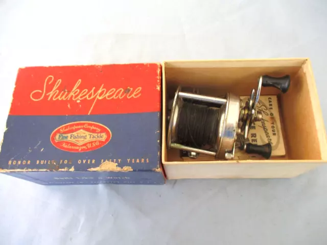 VINTAGE SHAKESPEARE FISHING Reel Box w/ Instruction Book WonderCast BOX  ONLY $15.95 - PicClick