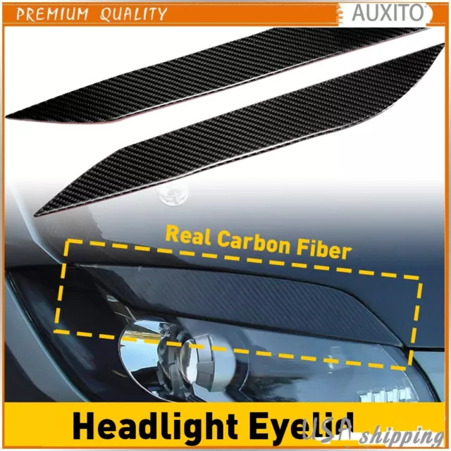For Nissan 03-09 350Z/Z33/Fairlady Carbon Fiber Headlight Eye Lid Eyelids Cover