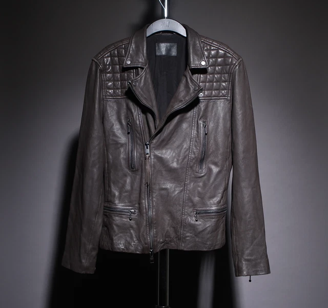 ALL SAINTS LEATHER Jacket Rowley EXTRA LARGE conroy callerton