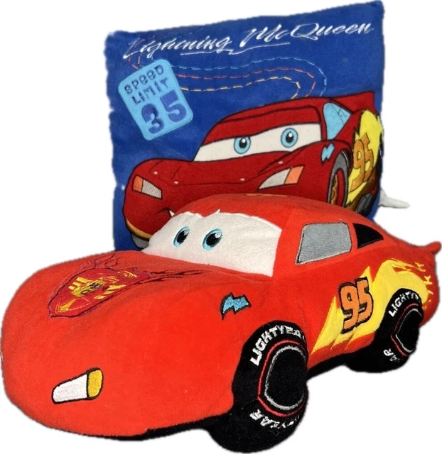 DISNEY CARS LIGHTNING Mcqueen Soft Plush Pillow Toy Bundle Large Pixar