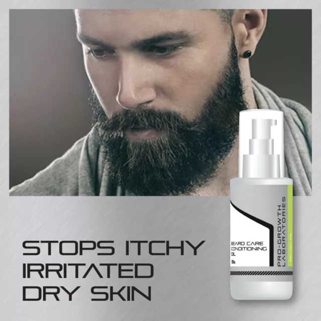 Pro Growth Mens Beard Oil Grow Thick Shiny Glossy Healthy Beard Moustache