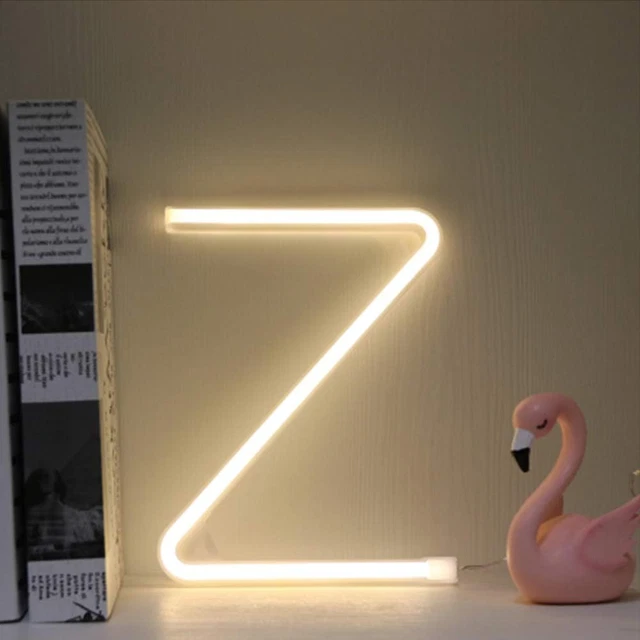 LED WARM WHITE Neon Night Lights Battery/Usb Operated Letters Neon ...