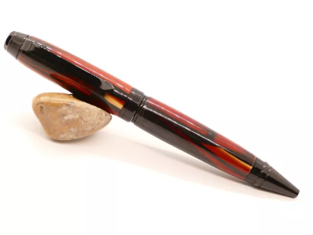 Beautiful Hand turned Handmade Cigar Style Pen Resin with embedded Wood