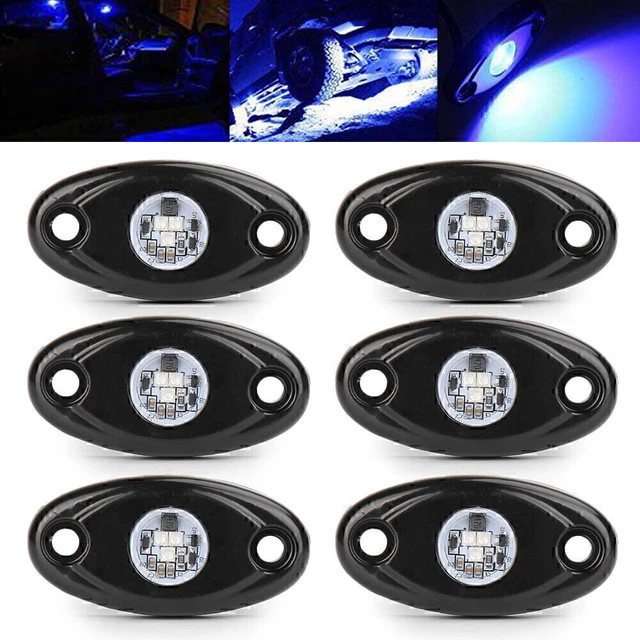 6Stück blau Chassis Lampe für JEEP Off-Road Truck unter Körper Trail Rig Rockbar