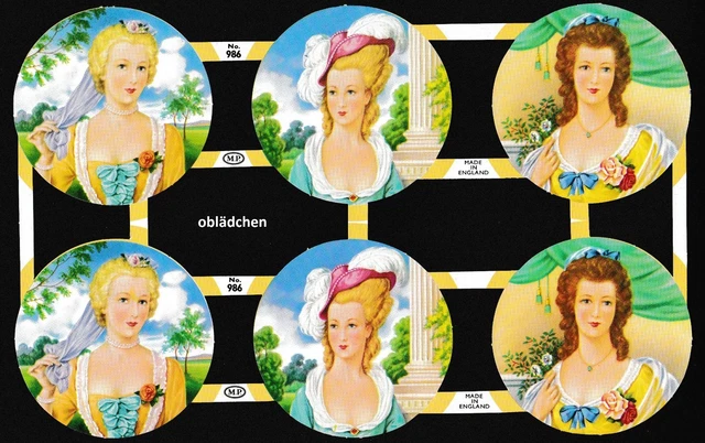 # GLANZBILDER # MLP 986, Rococo - Femmes Rond, Rare Ancien Arc De MLP ...