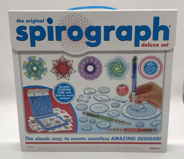 Kahootz The Original Spirograph Deluxe Set With Storage Case Drawing Kit