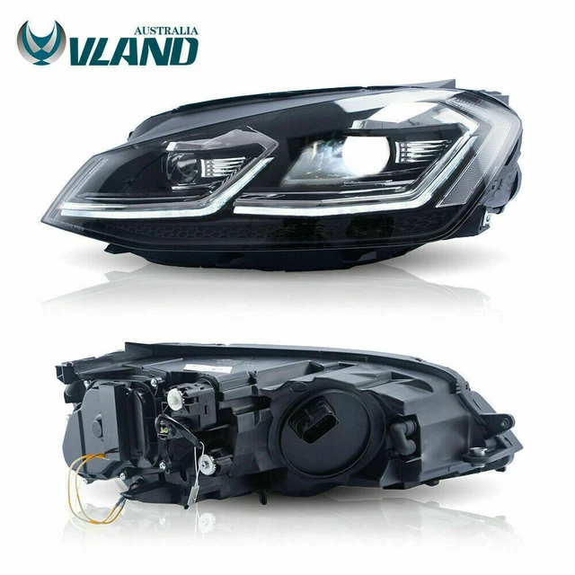 VLAND LED HEADLIGHTS For 20132018 Volkswagen Golf MK7 Sequential LH+RH