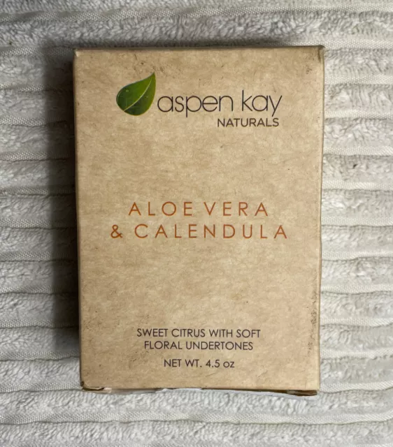 Jabón de aloe vera y caléndula orgánico sin refinar manteca de karité de Aspen Kay