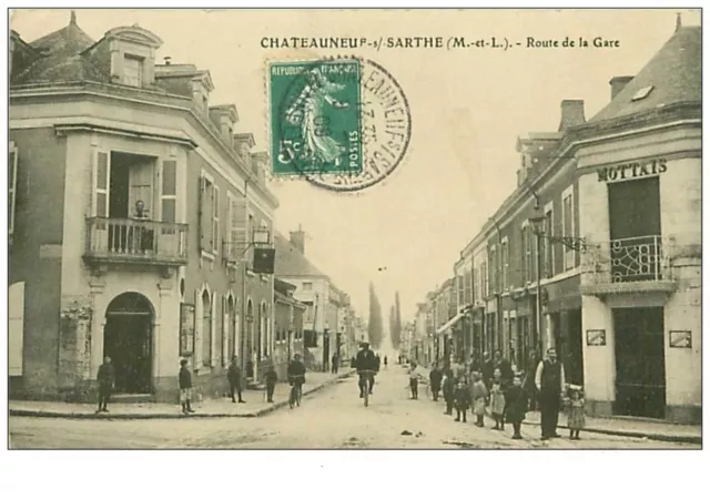 49.CHATEAUNEUF S SARTHE.n°20.ROUTE DE LA GARE.RARE