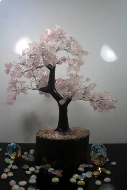 Natural Gemstone Crystal Money Tree Good Luck Prosperity Feng Shui
