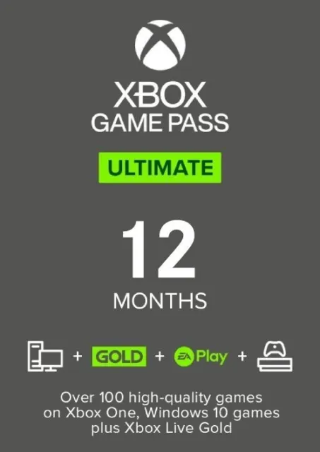 XBOX Game Pass Ultimate + XBOX LIVE GOLD - 12 mesi - codice digitale - globale
