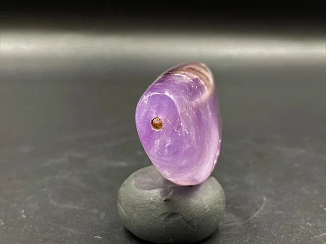 Ancient Pyu culture antique Amethyst quartz bead from central Asia 2