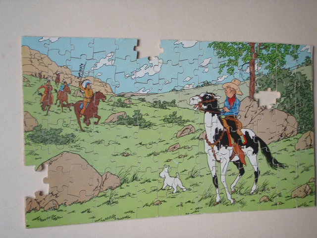 Puzzle En Bois Tintin (Le Point Tintin) – Hergé – Boîte D’origine Années 50 – Complet