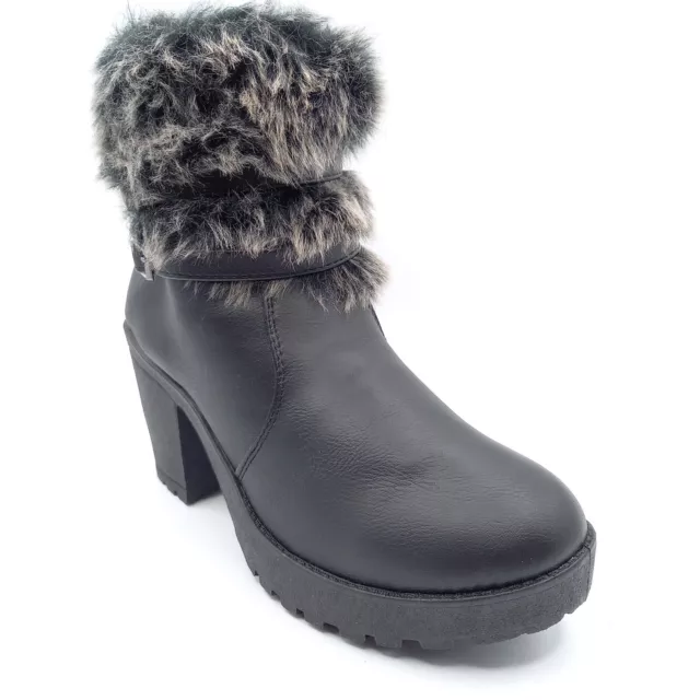 Bottines Bottes Chaussures Femme - 36 et 37 - Montantes Noir Gris Boucle Talon