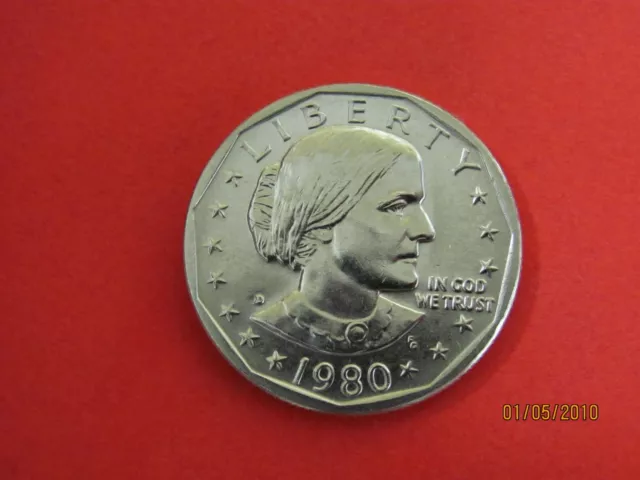 1980-D  BU Mint State ( Susan B Anthony) US One Dollar US Coin