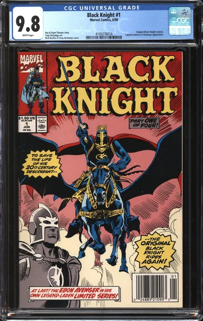 Black Knight (1990) #1 Newsstand Edition CGC 9.8 NM/MT