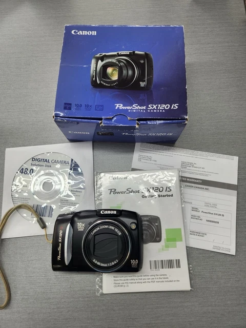 CANON POWERSHOT SX120 IS 10MP Digital Camera 10x Optical Zoom