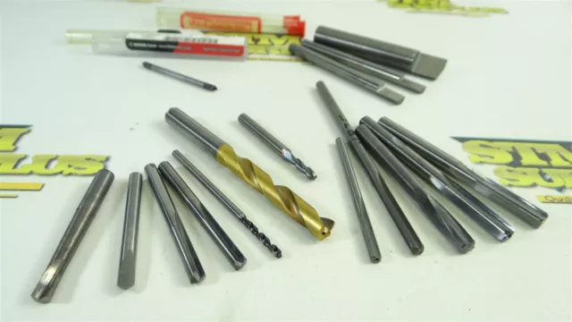 16 New & Used Assorted Solid Carbide Tooling- Engraver Reamers Drills Boring Bar