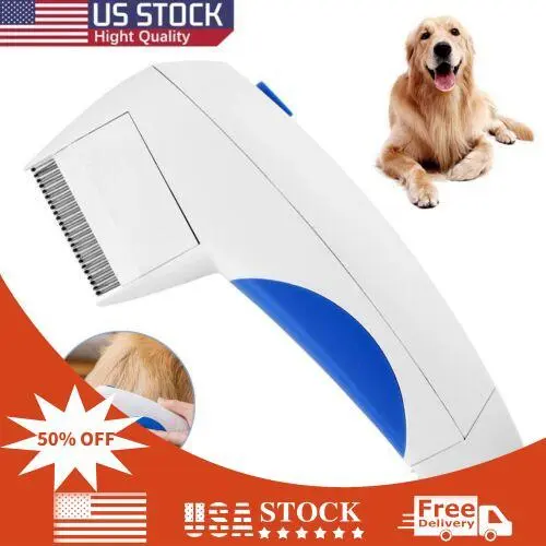 Electric Flea Zapper Lice Remover Hair Comb Brush For Dog Cat Pet Cleaning Tool