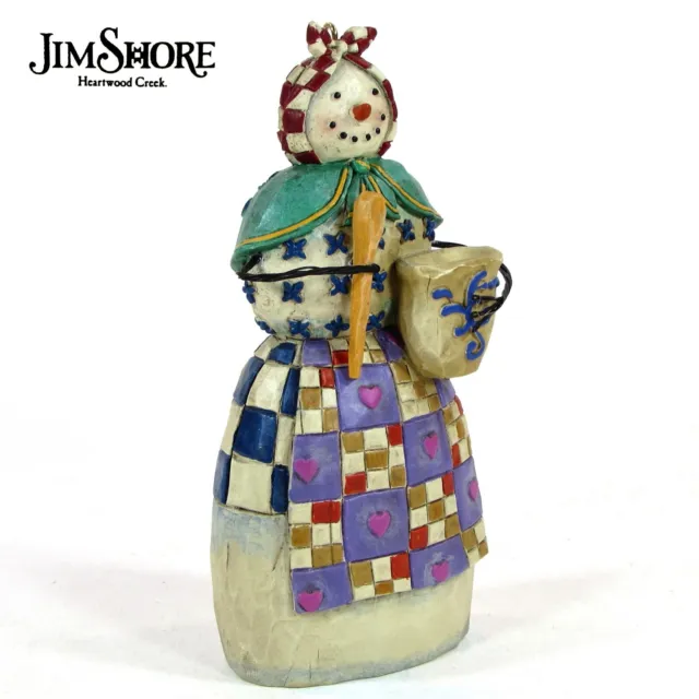 Jim Shore LARGE SNOWMAN 5.5" Ornament Figurine Mixing Bowl 113111 Christmas 2003