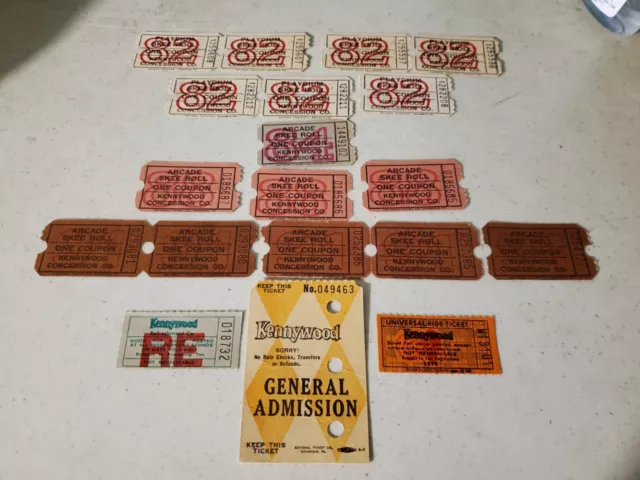 19 Lot Super Rare Vintage Original 1979 91 Kennywood Coupons Games Ride Tickets 19 Lot Super Rare Vintage Original 1979 91 Kennywood Coupons Games Ride Tickets