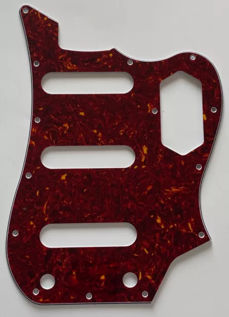 For Fit Fender Squier Vintage Modified Bass VI Guitar Pickguard Red Tortoise