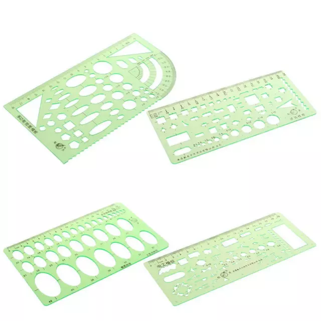 Plastic Drafting Drawing Tools Ruler Geometric Template School Stationery