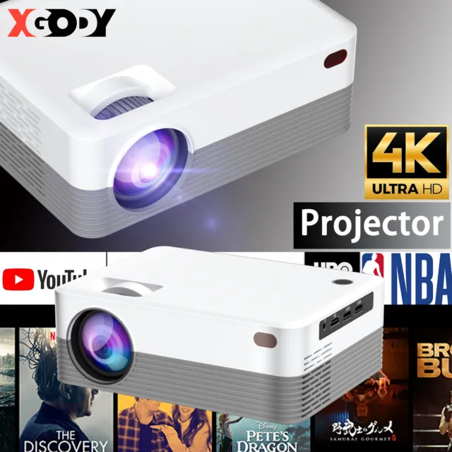 7000 Lumen UHD Projector Smart 5G WiFi 4K Android TV Home Theater Movie Beamer
