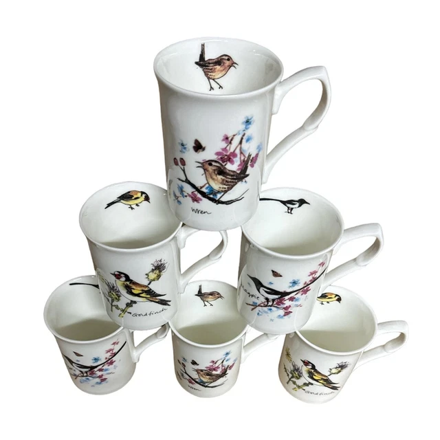 Bird Silhouette Latte Two-Mug Bundle | Fine Bone China | McIntosh Mugs