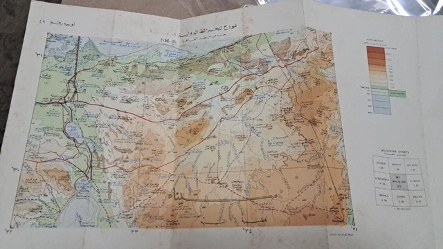 Egypt sinai map 25 cm 25 cm. Q 4
