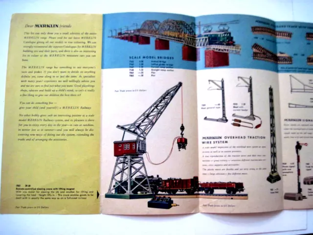 1957 Brochure for "Marklin" Trains in Germany - Even Shell Tank Wagon * 2