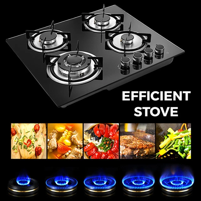 23& GAS STOVE Top Builtin 4 Burner Lpg/ng Gas Cooktop Countertop
