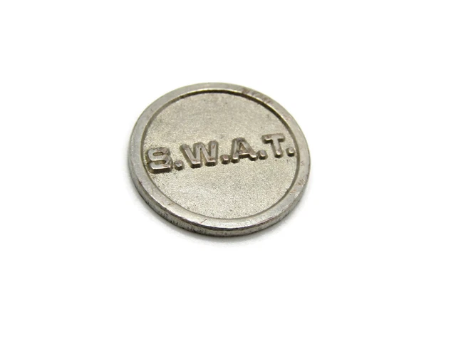 Boutons De Manchette Vintage - Jetons Miami Transit Recyclés - Argent - Neufs Sans Boîte