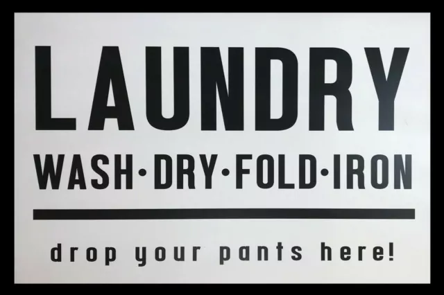 Laundry funny humorous plaque Vintage Style Retro Metal Sign, washing clothes