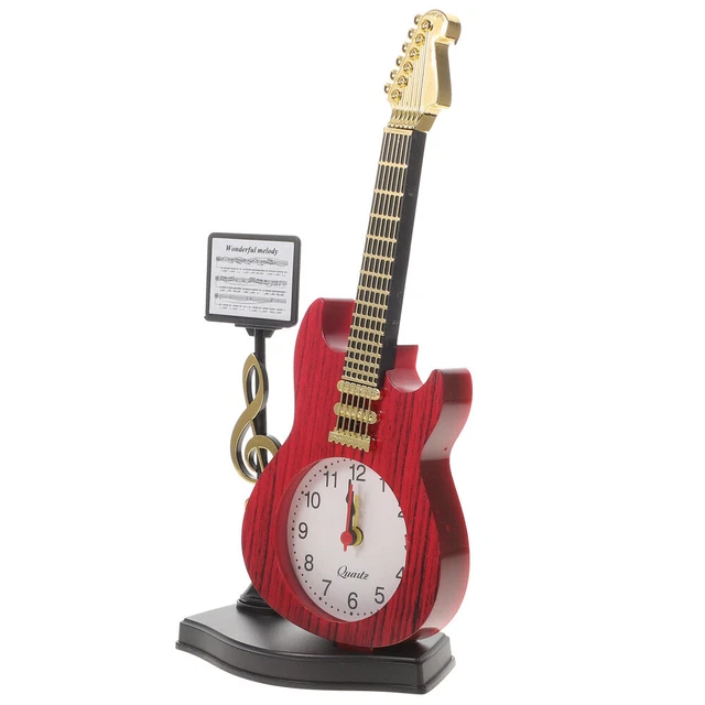 Musical Mantel Clocks Guitar Clock Guitar Alarm Clock Chinoiserie Decor Violin