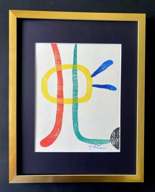 Joan Miro +1971 Beautiful Signed Print Matted 11 X 14 + Buy It Now!!