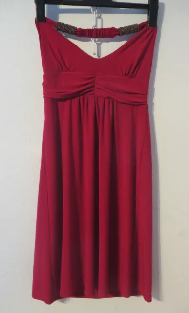 MONTEGO ° chices Kleid Gr. 38 rot Neckholder Damen Mode Kleidung Abendkleid