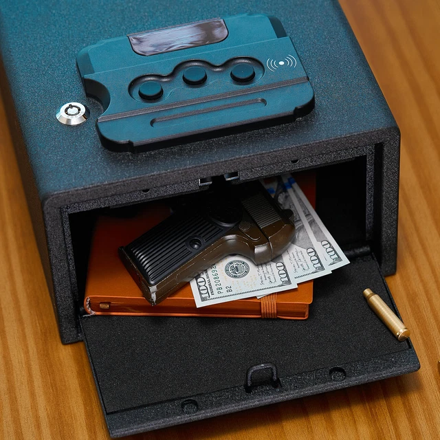 RPNB PISTOL SAFE Quick Access PopOpen Door Safe, Gun Safe with Digital