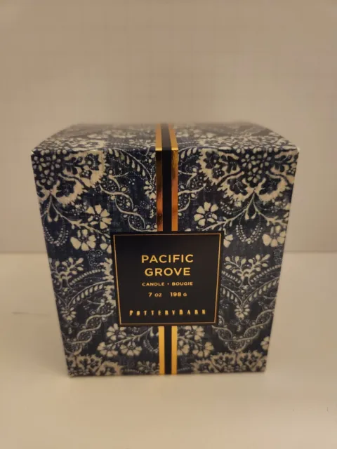 Pottery Barn Pacific Grove Collection Candle 7oz In Blue Glass Candle Pot NIB
